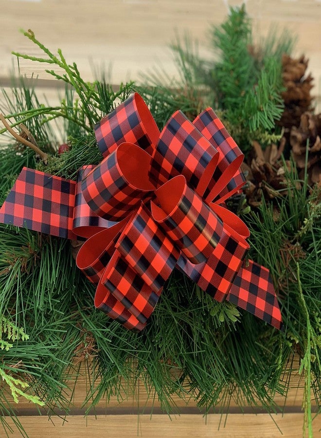 GiftWrap Etc. Red & Black Buffalo Plaid Pull Bows - 5" Wide, Set of 10, Christmas, Gift Bows, Farmhouse Decor, Gift Wrap, Wedding, Presents, Fundraiser, Wreath, Swag, Fall, Valentine's Day - Image 2